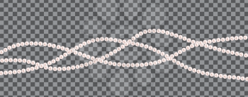 Abstract background with natural pearl garlands of beads. Vector illustration. EPS10