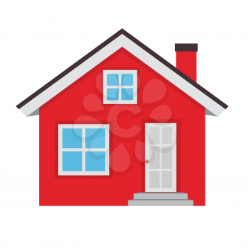 Abstract House Icon on White Background. Vector Illustration EPS10