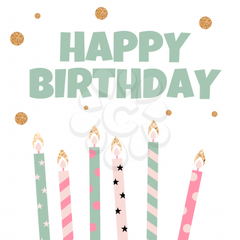 Abstract Happy Birthday Background with Glitter Splash in Modern Style. Vector Illustration EPS10
