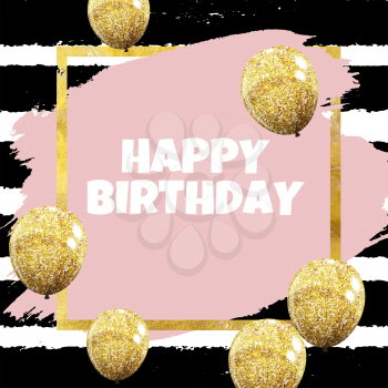 Abstract Happy Birthday Background with Glitter Splash in Modern Style. Vector Illustration EPS10