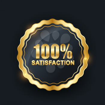 Vector 100 satisfaction guaranteed label. EPS10