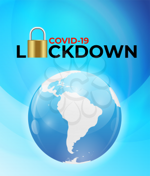 COVID-19 World Lockdown Concept. Vector Illustration EPS10