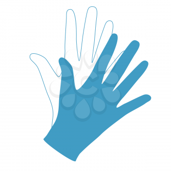 Medical gloves icon vector illustration EPS10