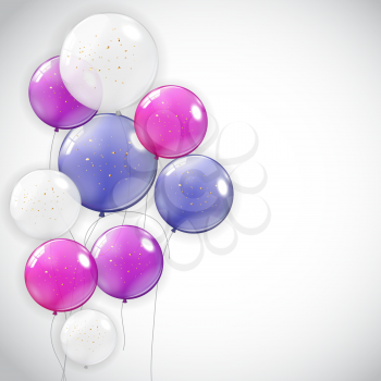Holiday Background with Balloons. Can be used for advertisment, promotion and birthday card or invitation. Vector Illustration EPS10