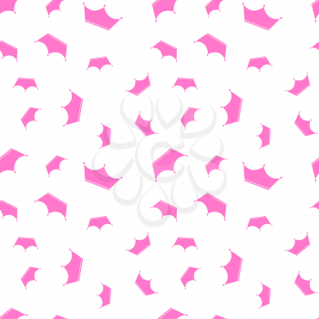 Pink Crown Princess Seamless Pattern Background. Vector Illustration EPS10