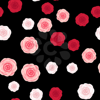 Flower Seamless Pattern Background. Vector Illustration