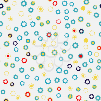 Flower Seamless Pattern Background. Vector Illustration.