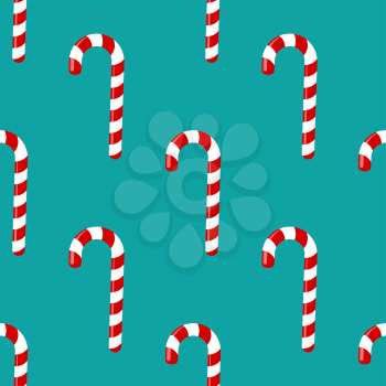 Sweet candy cane seamless pattern background. Decoration for the new year. Vector Illustration.