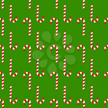 Sweet candy cane seamless pattern background. Decoration for the new year. Vector Illustration.