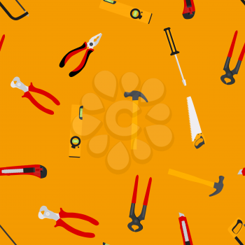 Repair Tools Seamless Pattern Background. Vector Illustration.