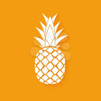 Tropic fruit Pineapple icon symbol design. Vector Illustration EPS10
