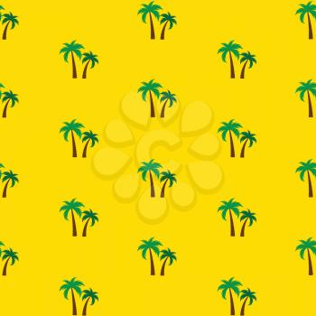 Beautifil Palm Tree Silhouette Seamless Pattern Background Vector Illustration EPS10