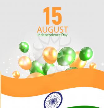 15th August India Independence Day celebration background. Vector Illustration EPS10