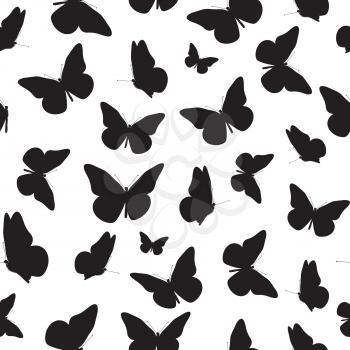 Abstract Seamless Pattern Background with Butterfly. Vector Illustration EPS10