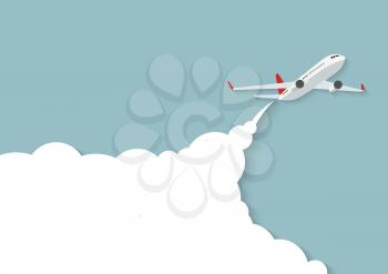Flying airplane express delivery shipping  concept. Vector Illustration EPS10
