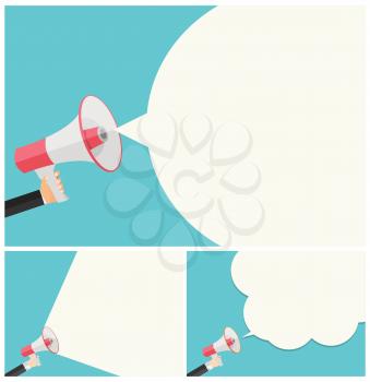 Announce Advertisement Poster Background Collection Set Vector Illustration EPS10