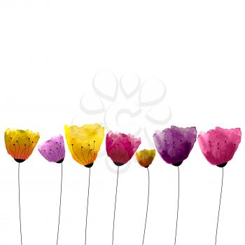 Abstract Paint Flower Background Vector Illustration EPS10