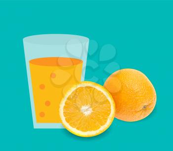 Fresh juice orange background vector illustration EPS10
 
