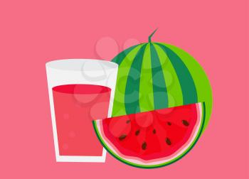 Fresh watermelon juice background vector illustration EPS10