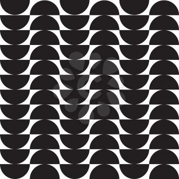Black and white hypnotic background. Abstract Seamless Pattern. Vector illustration. EPS10