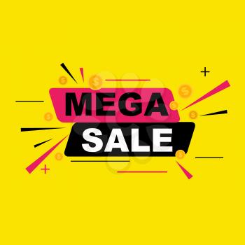 Abstract mega sale poster. Vector illustration EPS10