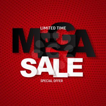 Abstract mega sale poster. Vector illustration EPS10