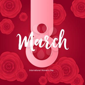 Women's Day Greeting Card 8 March Vector Illustration EPS10