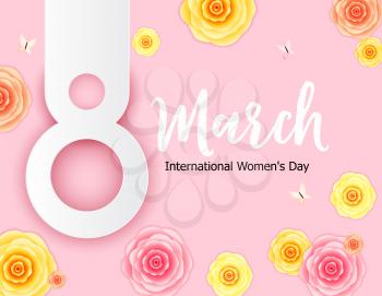 Women's Day Greeting Card 8 March Vector Illustration EPS10