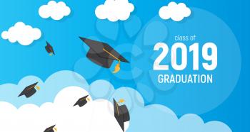 Graduation Template Education Background. Vector Illustration EPS10