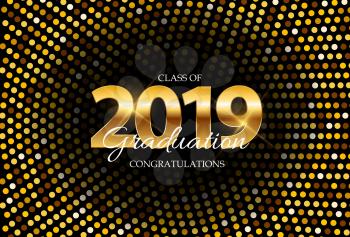 Class of 2019  Graduarion Education Background. Vector Illustration EPS10