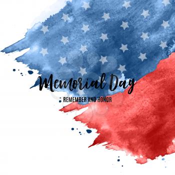 Memorial Day in USA Background Template Vector Illustration EPS10