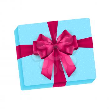 Gift Box with Bow Vector Illustration EPS10
