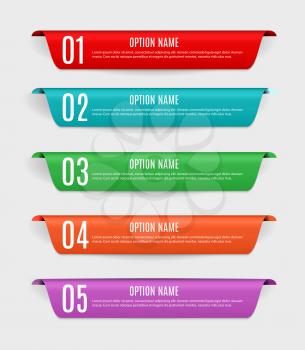 Infographic Templates with  Color labels, steps and options for Business Vector Illustration. EPS10