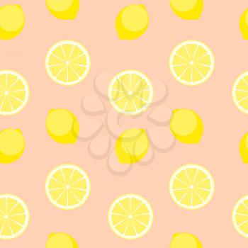 Abstract Lemon Seamless Pattern Background Vector Illustration EPS10
