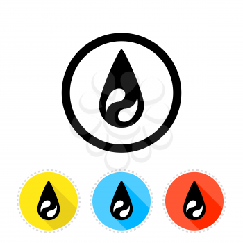 Oil flat icon set, 2d illustration, vector, eps 8