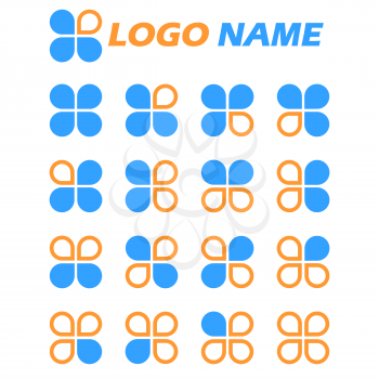 Clover concept of logo, 2d flat illustration, vector, eps 8