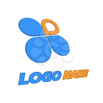 Four leaf clover concept of logo on white background, 3d illustration, vector, eps 8