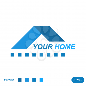 Your home logo concept, 2d flat illustration, vector, eps 8