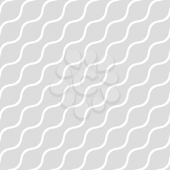 Wavy gray seamless simple pattern, 2d illustration, vector, eps 8