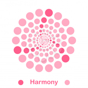 Simple harmony spiral logo conception, 2d illustration, vector, eps 8