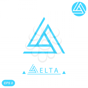Delta letter logo template, 2d flat illustration, vector, eps 8