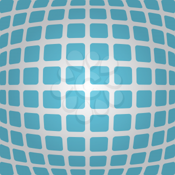 Bulging blue background with rounded rectangles, 3d illustration, vector, eps 10