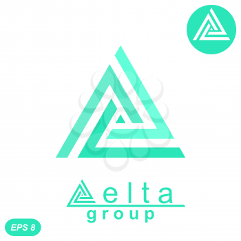 Delta letter logo template, 2d flat illustration, isolated, vector, eps 8