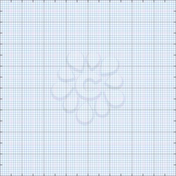 Graph paper grid background, blue color, 2d illustration, vector, eps 8