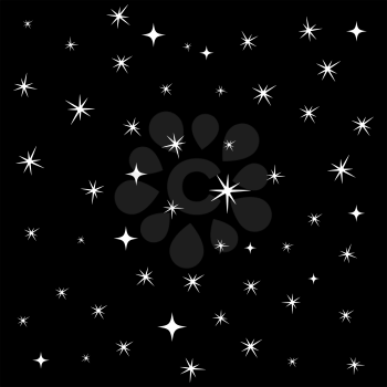 Star background, seamless pattern, 2d vector, eps 8