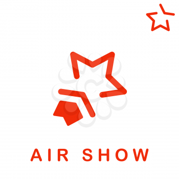 Star shape logo, air show concept, 2d vector, eps 8