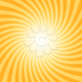 Sunray spiral pattern, orange color, 2d vector background, eps 10