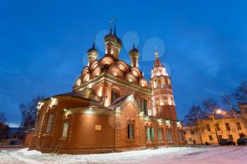 Epiphany Church, Yaroslavl Russia, night shot, outdoors shot, wide angle