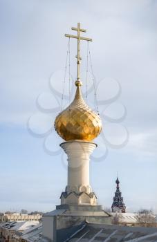 Dome of the church, outdoors shot, city view. Yaroslavl, Russia