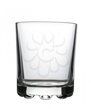 Empty glass isolated on a white background, studio shot